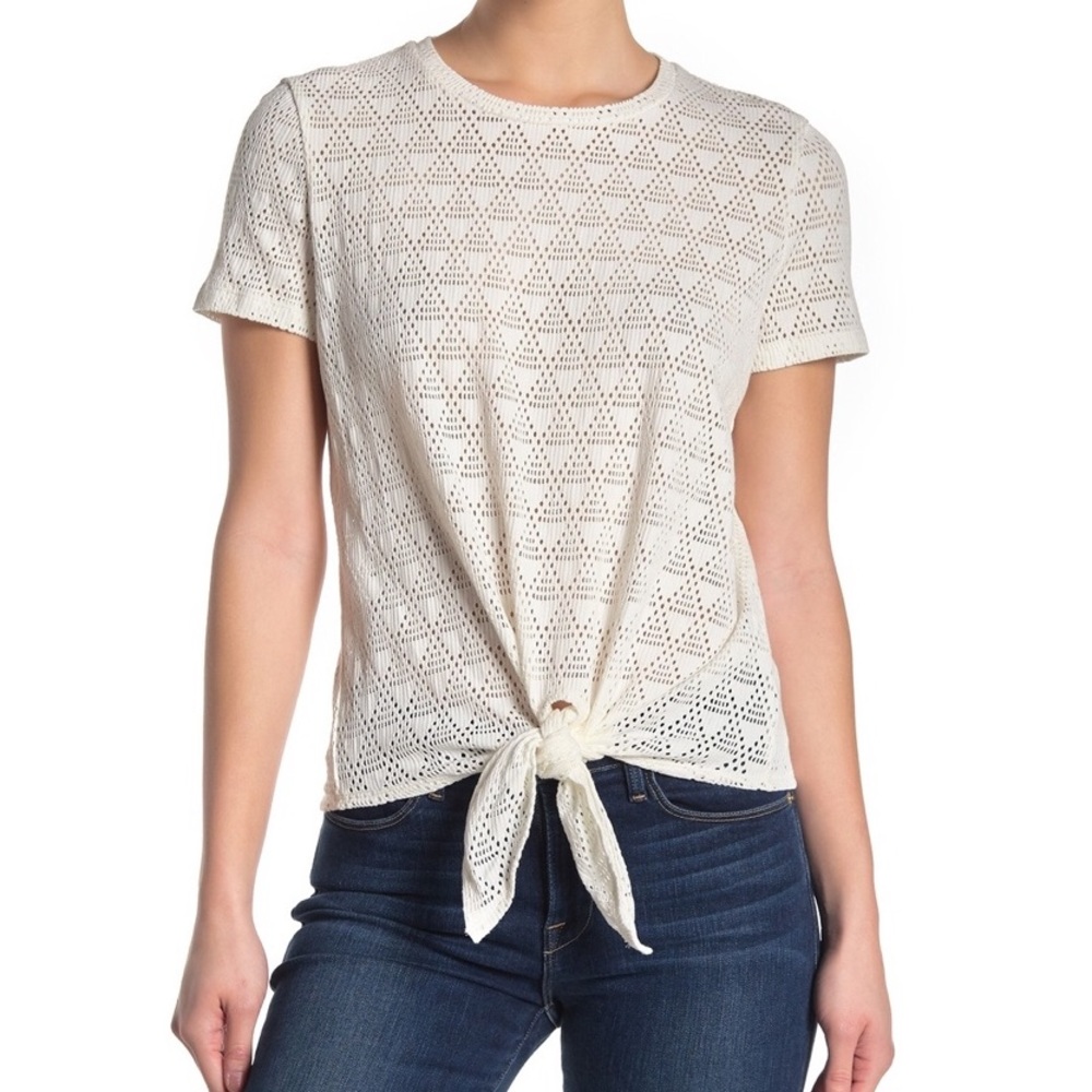 Madewell Geo Eyelet Top Medium